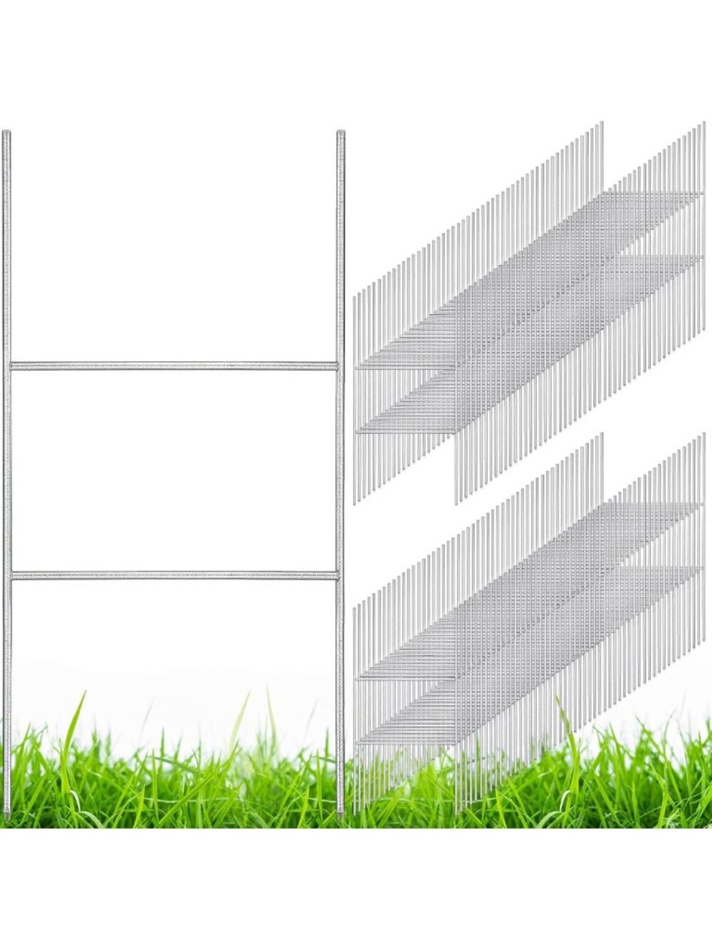 100 Pcs Yard Sign Stakes - Durable 20'' H Frame Wire for Outdoor Displays